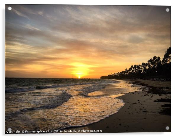 Punta Cana Sunrise Acrylic by Framemeplease UK