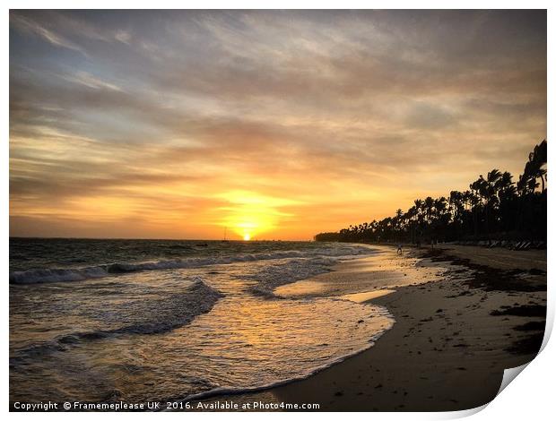 Punta Cana Sunrise Print by Framemeplease UK