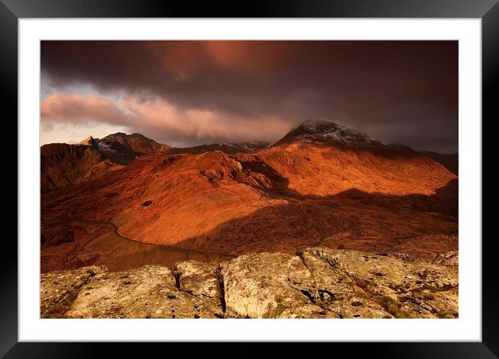 Sunrise - Snowdonia Framed Mounted Print by Kevin OBrian