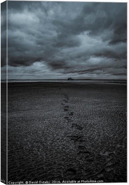 Footsteps in the sand Canvas Print by David Oxtaby  ARPS