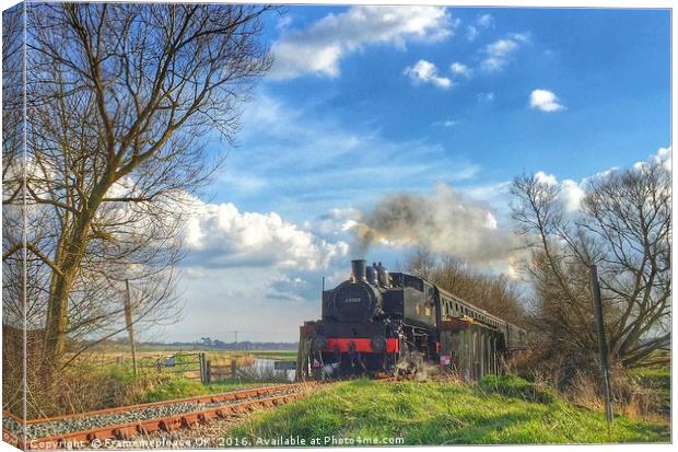 Train crossing the Wittersham bridge  Canvas Print by Framemeplease UK