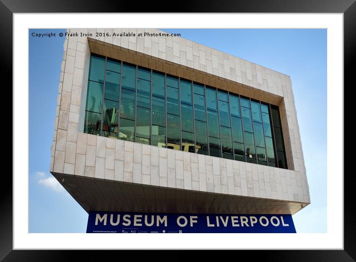 The Museum of Liverpool, Pier Head. Framed Mounted Print by Frank Irwin