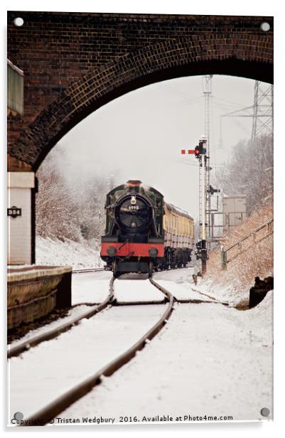 Winters Day Steam Train Acrylic by Tristan Wedgbury