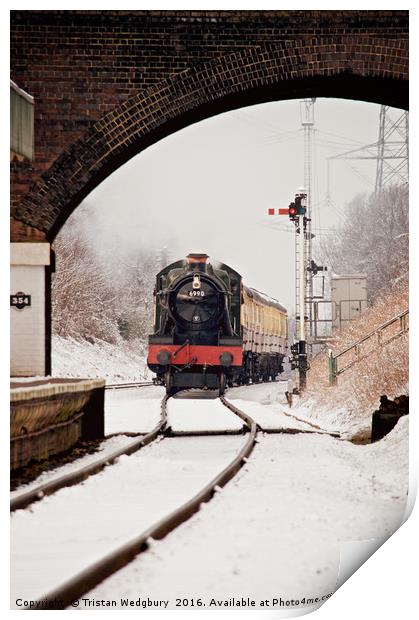 Winters Day Steam Train Print by Tristan Wedgbury