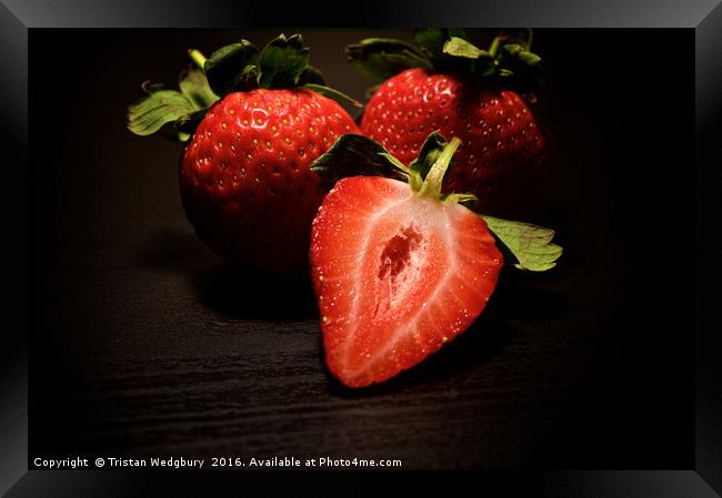Strawberries Framed Print by Tristan Wedgbury