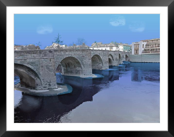 the wye bridge hereford Framed Mounted Print by paul ratcliffe
