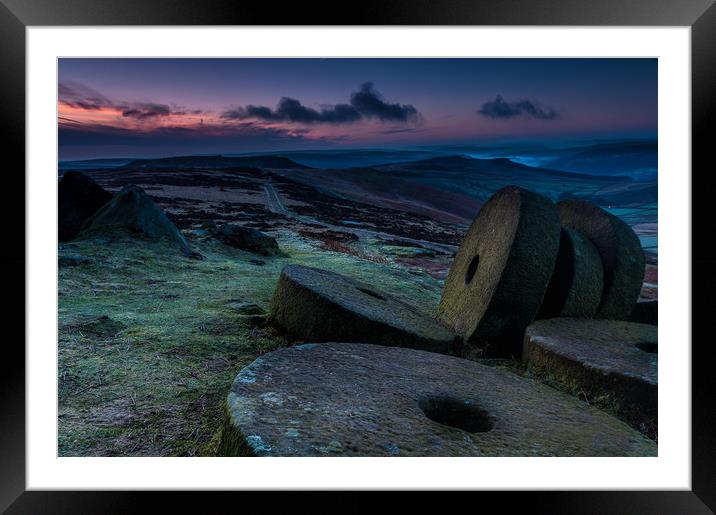 Stanage Edge Millstones #3 Framed Mounted Print by Paul Andrews