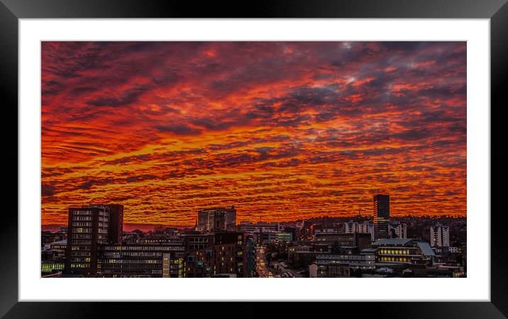 Steel City Sunset  Framed Mounted Print by Paul Andrews