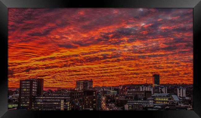 Steel City Sunset  Framed Print by Paul Andrews