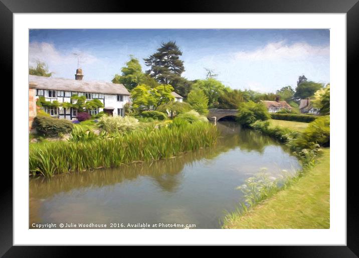 Rural tranquility in Eardisland Framed Mounted Print by Julie Woodhouse