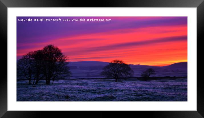 Eldon Hill Sunrise Framed Mounted Print by Neil Ravenscroft