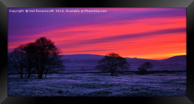 Eldon Hill Sunrise Framed Print by Neil Ravenscroft
