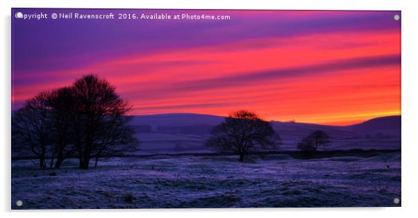 Eldon Hill Sunrise Acrylic by Neil Ravenscroft