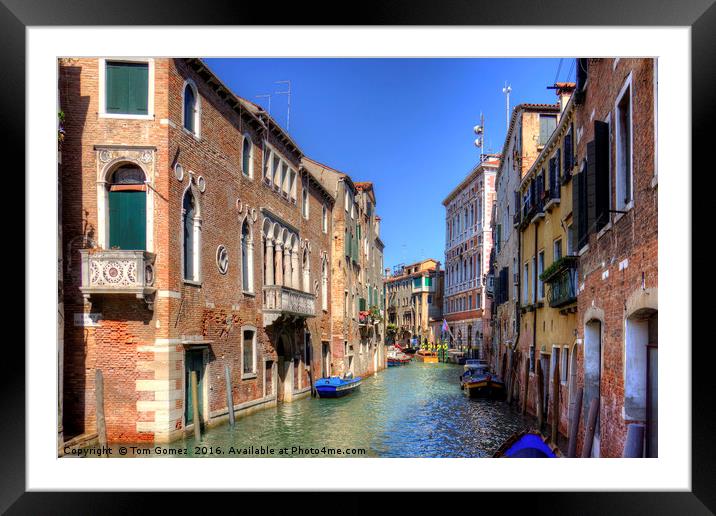 Rio di San Polo on a Slow Day Framed Mounted Print by Tom Gomez