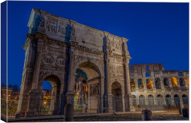 The Arch of Constantine Canvas Print by Paul Andrews