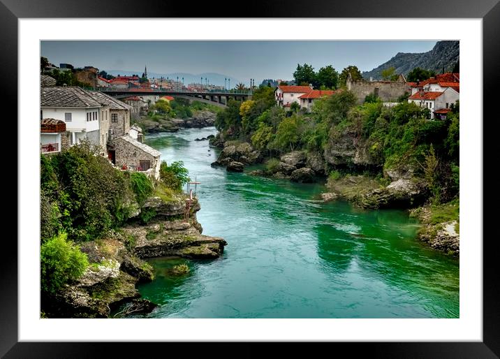 Carinski Most “New Bridge” Mostar Framed Mounted Print by Colin Metcalf