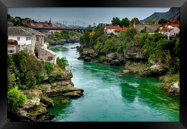 Carinski Most “New Bridge” Mostar Framed Print by Colin Metcalf