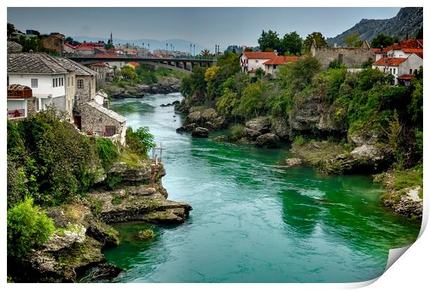 Carinski Most “New Bridge” Mostar Print by Colin Metcalf