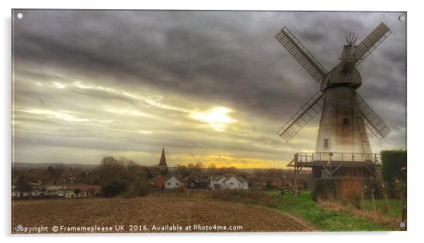 Woodchurch Windmill  Acrylic by Framemeplease UK