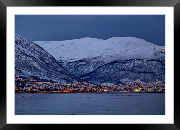Tromso Seafront, Norway Framed Mounted Print by Mark Llewellyn