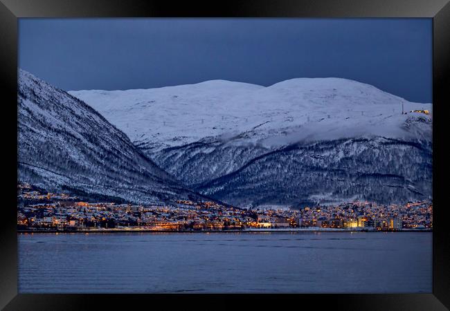 Tromso Seafront, Norway Framed Print by Mark Llewellyn