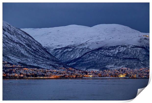 Tromso Seafront, Norway Print by Mark Llewellyn