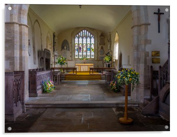 Holy Cross Church, Ramsbury, Wiltshire, UK Acrylic by Mark Llewellyn