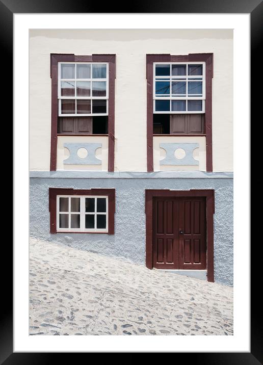 Building and street. La Palma, Canary Island. Framed Mounted Print by Liam Grant