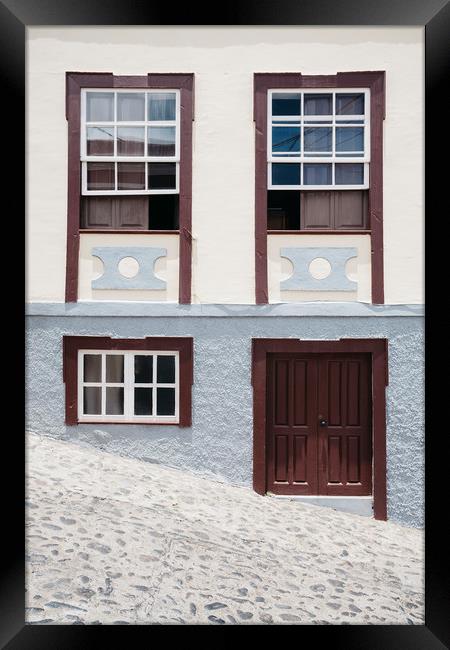 Building and street. La Palma, Canary Island. Framed Print by Liam Grant