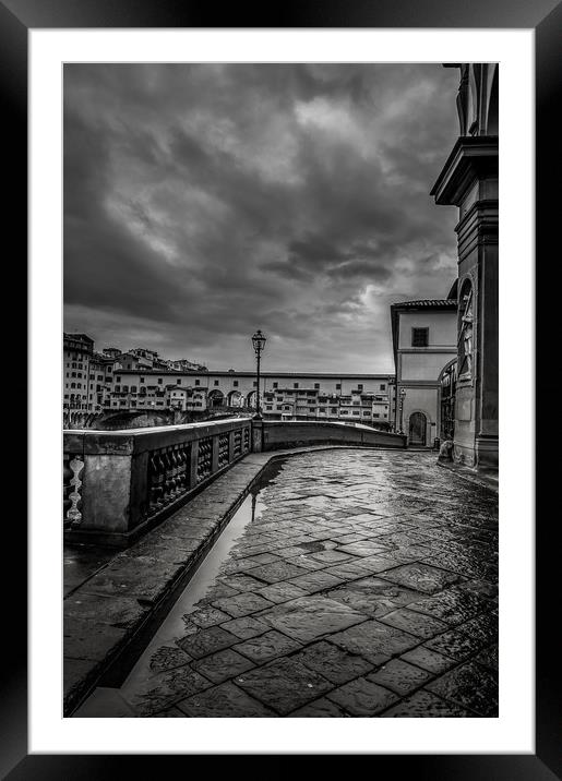 The Ponte Vecchio Framed Mounted Print by Paul Andrews