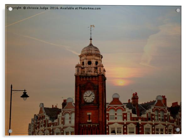 Clock-Tower,Crouch-end North London sunset  Acrylic by Heaven's Gift xxx68