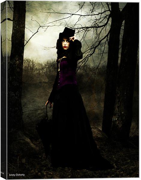 a vampires walk Canvas Print by kristy doherty