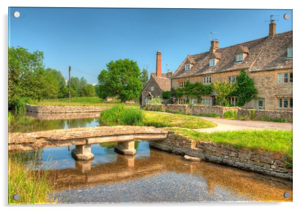 Lower Slaughter  Acrylic by Bob Barnes