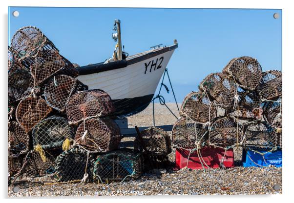 Fishing boat at Cley Acrylic by Jason Wells