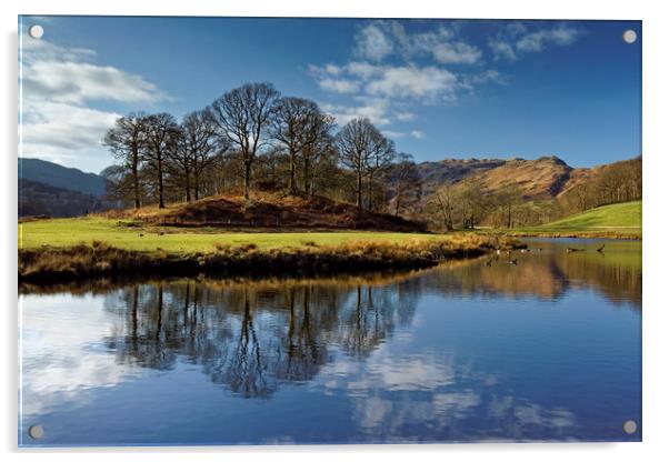 River Brathay Reflections                          Acrylic by Darren Galpin