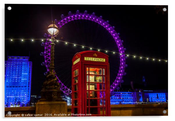 Londons Calling Acrylic by safeer qamar