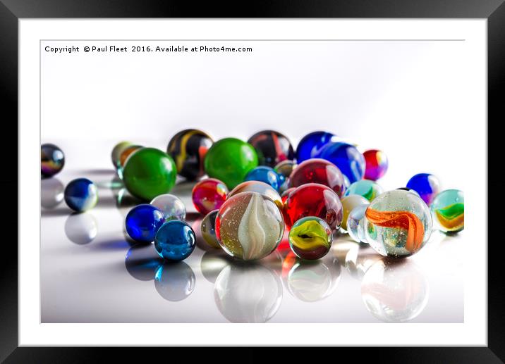 Group of Marbles Framed Mounted Print by Paul Fleet