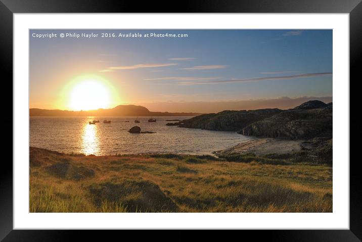 Mull Fionnphort Sunset.............. Framed Mounted Print by Naylor's Photography