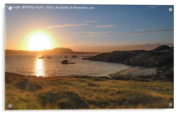 Mull Fionnphort Sunset.............. Acrylic by Naylor's Photography