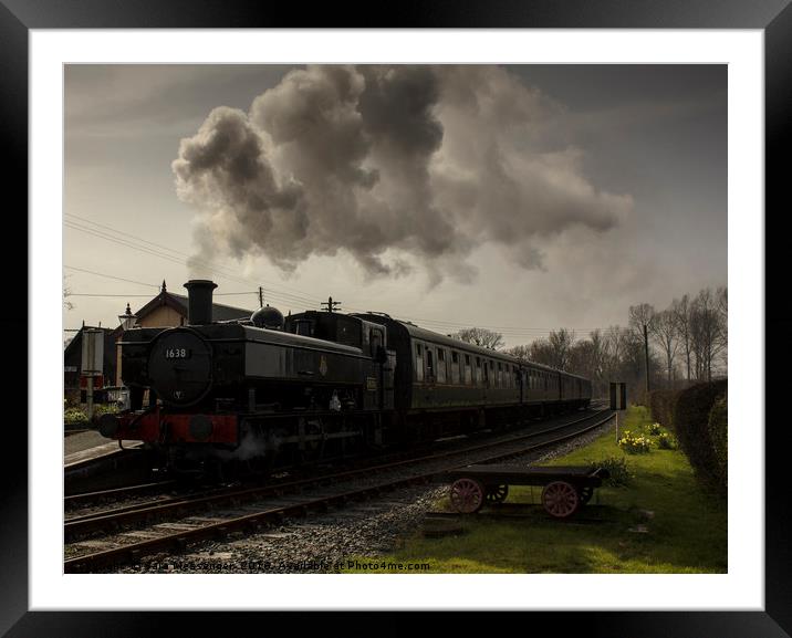 Kent and East Sussex Steam train at Bodiam  Framed Mounted Print by Sara Messenger