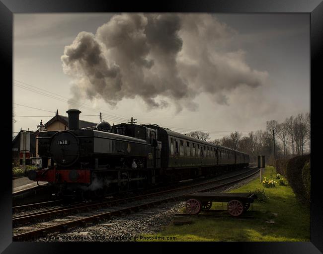 Kent and East Sussex Steam train at Bodiam  Framed Print by Sara Messenger