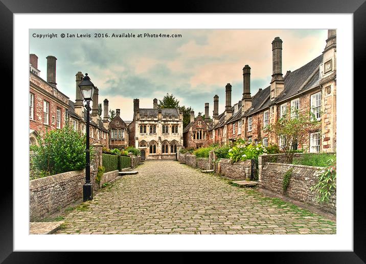 Vicars Close Wells  Framed Mounted Print by Ian Lewis