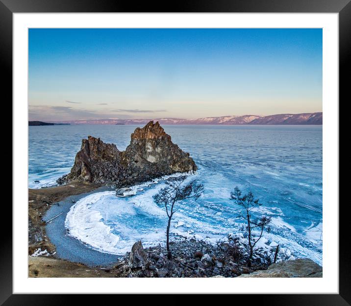 Shaman Rock on Olkhon Island, Baikal Framed Mounted Print by Svetlana Korneliuk