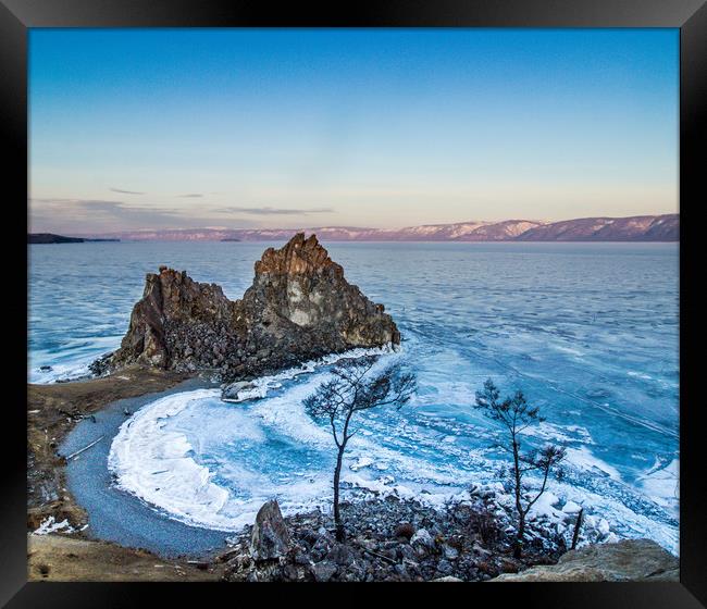 Shaman Rock on Olkhon Island, Baikal Framed Print by Svetlana Korneliuk