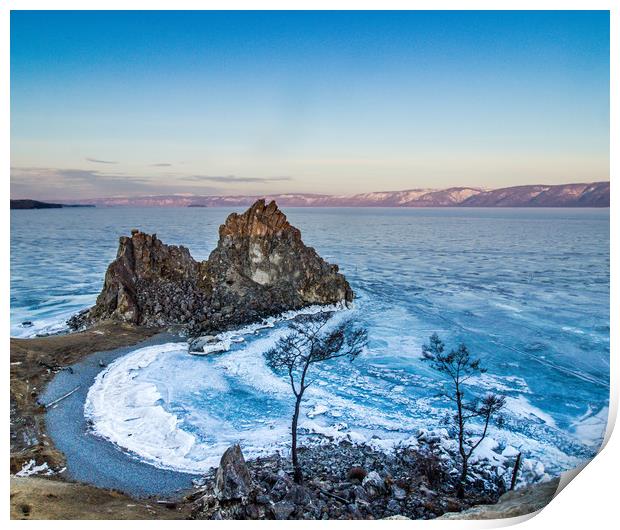 Shaman Rock on Olkhon Island, Baikal Print by Svetlana Korneliuk