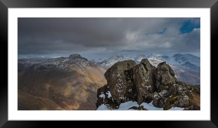 The Scafells Framed Mounted Print by Paul Andrews