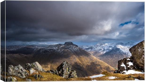 The Scafells 2 Canvas Print by Paul Andrews