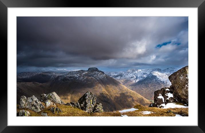 The Scafells 2 Framed Mounted Print by Paul Andrews