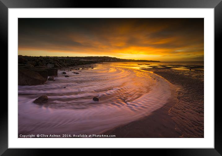 Sunrise over West Kirby  Framed Mounted Print by Clive Ashton