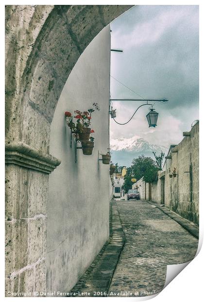 Colonial Street of Arequipa City Peru Print by Daniel Ferreira-Leite